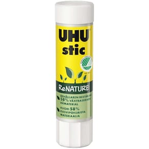 Limstift UHU ReNATURE 8,2 g, opløsningsmiddelfri
