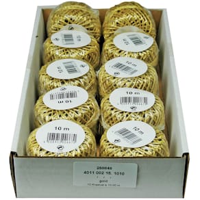Cordonettkordel Goldina, 2 mm x 10 m, gold