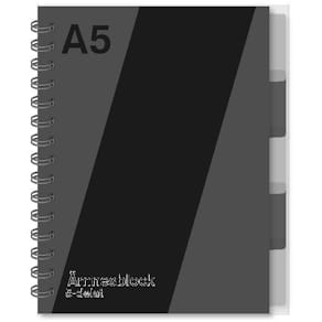 Ant.block A5 70g 120 blad med 5 avdelar