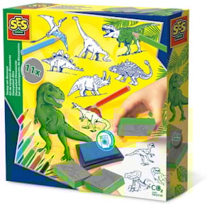 Stempelset SES Creative Dinosaurier, 11-teilig, mit Stiften
