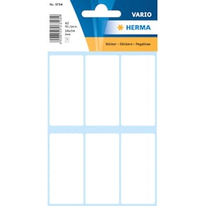 Vielzweck-Etiketten HERMA, 26 x 54 mm, 42 Stück, weiß