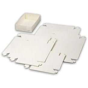 Kageæske hvid pap 150x150x45 mm, fødevaregodkendt, 500 stk