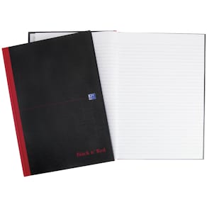 Gebonden boek Oxford Black n' Red, 192 bladzijden, A4, gelijnd