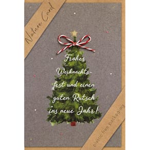 Weihnachtskarte BSB D.T., Rentier, bunt, 11,5 x 17 cm, mit Umsch,