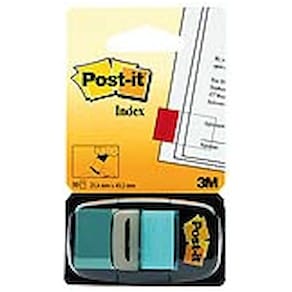 Haftstreifen Post-it Index Mini, 25,4 x 43,2 mm, türkis, 50 Stück