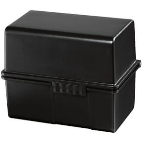 Karteikasten HAN 300ST, schwarz, DIN A8 quer, inkl. Register und 