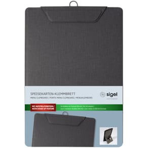 Klemmbrett Sigel, A4, Speisekarte, anthrazit