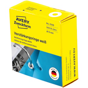Verstärkungsringe Avery Zweckform, Ø13 mm, weiß, 500 St.