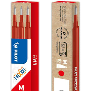 Pennpatron Gelbläck PILOT Frixion Ball/Clicker Röd, 0.7mm, 3/fp
