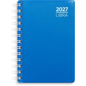Dagbok GRIEG Libra spiral plast 2027 blå