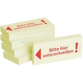 Haftnotiz BIZSTIX Business 1301010143, "Bitte hier unterschreiben