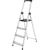 Trapladder Brasq SL400, aluminium, zilver, 4 treden
