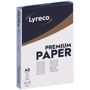 Kopieringspapper LYRECO Premium A3 80g oh 500/fp