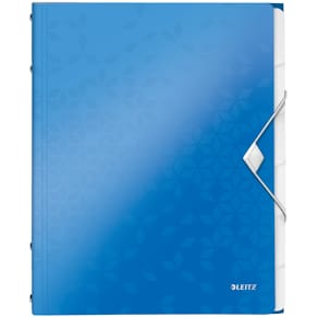 Ordnungsmappe Leitz WOW, A4, 6 Fächer, blau metallic