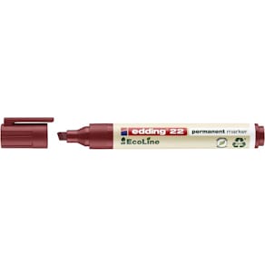 Permanent marker edding EcoLine 1–5 mm skrå, rød, 10 stk