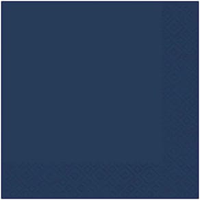 Serviette BRAUN+COMPANY Atelier, 33x33 cm, 3-lagig, dunkelblau,  