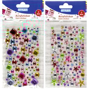 Acrylsticker STYLEX 1BL, sortiert, 1 Blatt