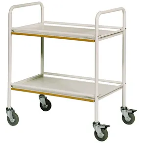 Rullbord Vit, 2 hyllplan, 750x500x900mm