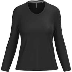 T-shirt v l/ä KARIBAN K382 dam svart 3XL