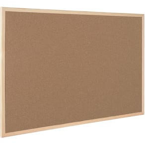 Kurkbord Q-CONNECT, houten frame, 40 x 30 cm