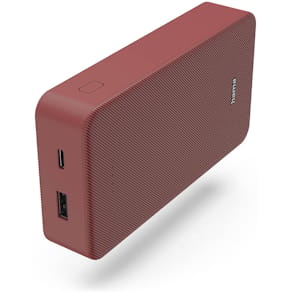 Powerbank 20000mAh USB-C+A Röd