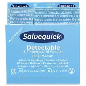 Pflaster Nachfüllpackung Salvequick Blue Detectable, 6x30 Stück,