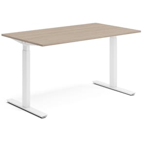 Skrivbord el 140x80 cm Vit ask/Vit