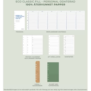 Filofax Eco Essential Systemkalender Personal Mörk Valnöt
