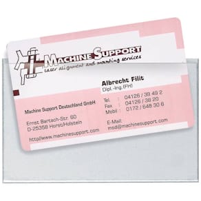 Visitenkartentasche VELOFLEX VELOCOLL, 90 x 57 mm, transparent