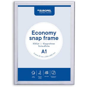 Clicklijst Europel Economy, lijst 32 mm, ft A1, zilver