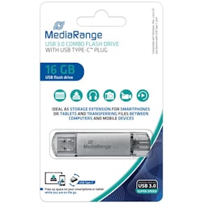 USB-Stick MediaRange, USB 3.1 + Type‑C 2‑in‑1