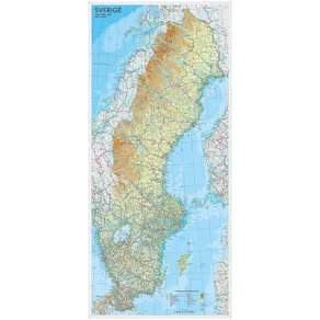 Affisch Sverige karta