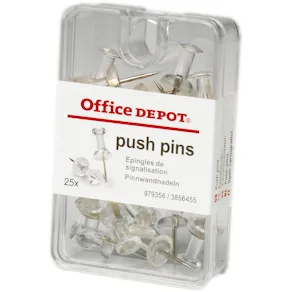 Kartnålar Push-pin transp 25/f