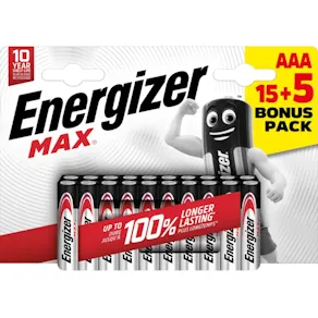 Energizer MAX AAA/E92 (15+5 pack)