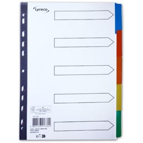 Kartongregister LYRECO A4 5-flik