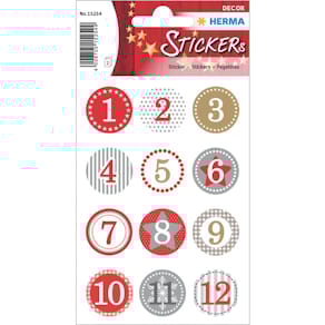 Sticker HERMA DECOR Adventskalendersticker, Weihnachtsmotive