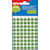 Etiketten Apli rond in etui, 8 mm, groen, 288 stuks, 96 per blad