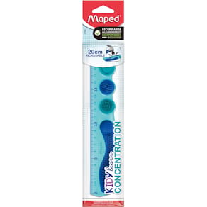 Lineaal Maped Kidy Learn Concentration, 20 cm, blister van 1 stuk
