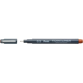Fineliner Pentel Pointliner S20P, 0,5 mm, permanent, sanguine