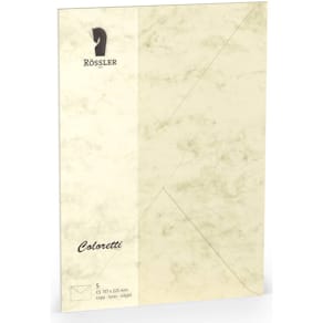 Briefhüllen Rössler Coloretti, C5, 5 St., chamois Marmora