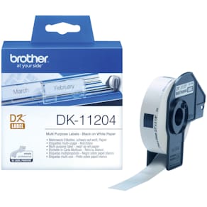 Mehrzwecketikettenrolle Brother DK-11204, 17x54mm, 400 Stück,  We