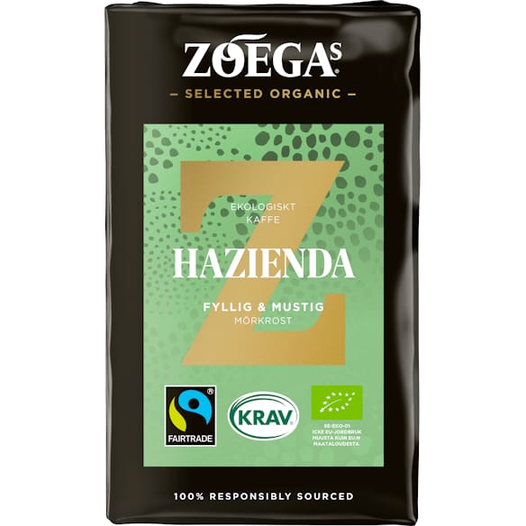 Kaffe Zoega Hazienda KRAV, brygg, 450g,