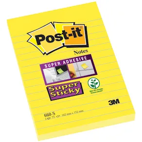 Post-It SS-Notisar 102x152 lin. gul