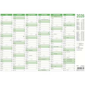 Tischkalender RNK 2026, B4 quer, grün