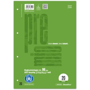 Ringbucheinlage Staufen Premio LIN20, A4, 50 Blatt, blanko