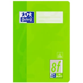 Schulheft Oxford Optik Paper, A5, 16 Blatt, Lin. 8f, bunt