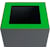 Deksel V-Part top voor modulaire afvalbak, 85 l en 90 l, groen