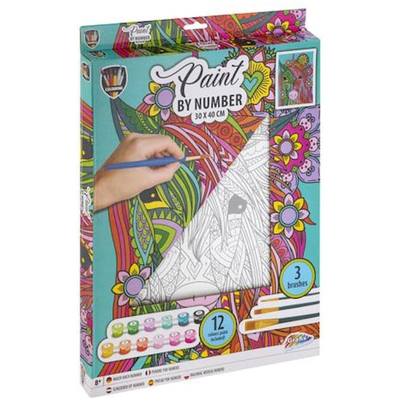 Paint By Number Unicorn Canvas-30x40cm