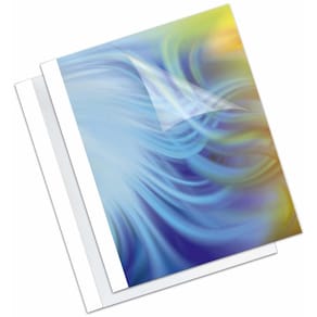 Limindbindingsomslag Fellowes A4, 151–200 ark, hvid, 50 stk