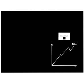 Glastavle Naga sort magnetisk 60x80 cm, 3 stk